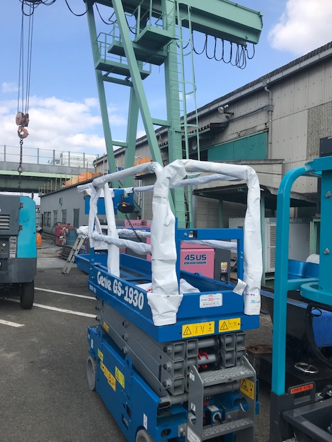 【養生の匠】高所作業車用養生シート　幅24㎝